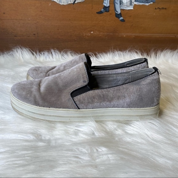 Skechers Street Rise It Grey Faux Leather Platform Slip On Sneakers Grey Size 8 - Picture 7 of 10